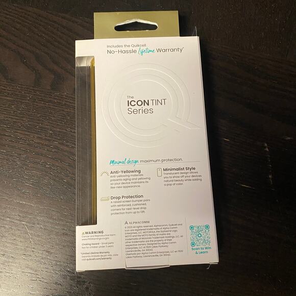 New moto g 5G (2023) QuikCell Icon Tint Lemonade Clear protective phone case - Picture 3 of 3